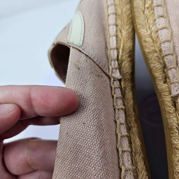 Tory Burch Poppy Espadrille Flats Shoes Pink Women’s Size 6 Preppy Spring Summer - Picture 13 of 15